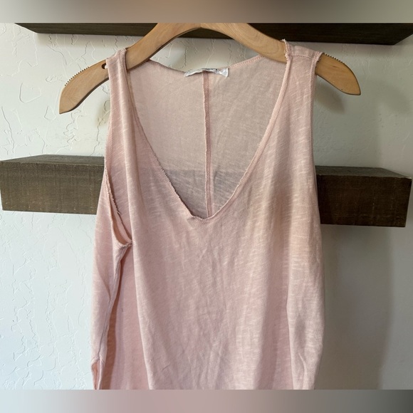 Project Social T|Tan Knit Sleeveless Tunic Top, intentional distressed detail••M - Picture 2 of 10